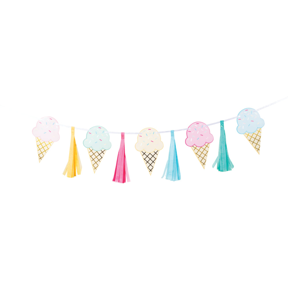 Ice Cream Tassel Banner 6.4ft | The Party Darling