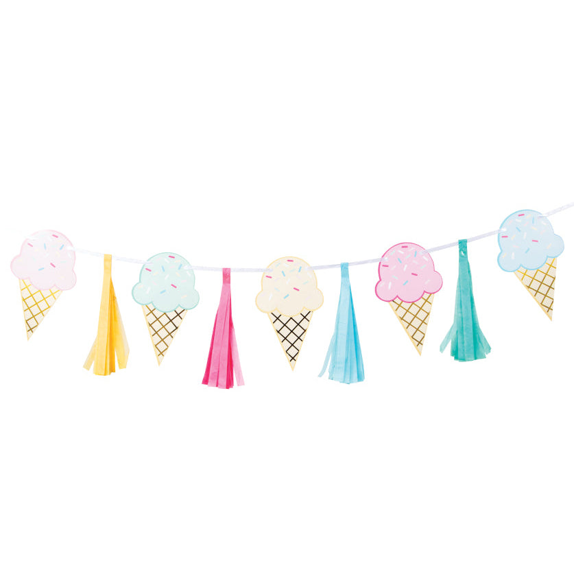 Ice Cream Tassel Banner 6.4ft | The Party Darling