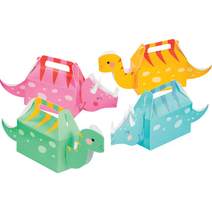 Girl Dinosaur Favor Boxes 4ct | The Party Darling