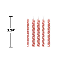 Rose Gold Birthday Candles 2.25" tall | The Party Darling