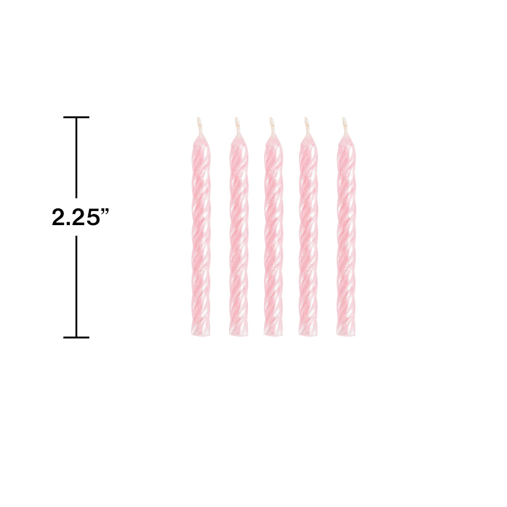 Iridescent Spiral Birthday Candles 24ct | The Party Darling