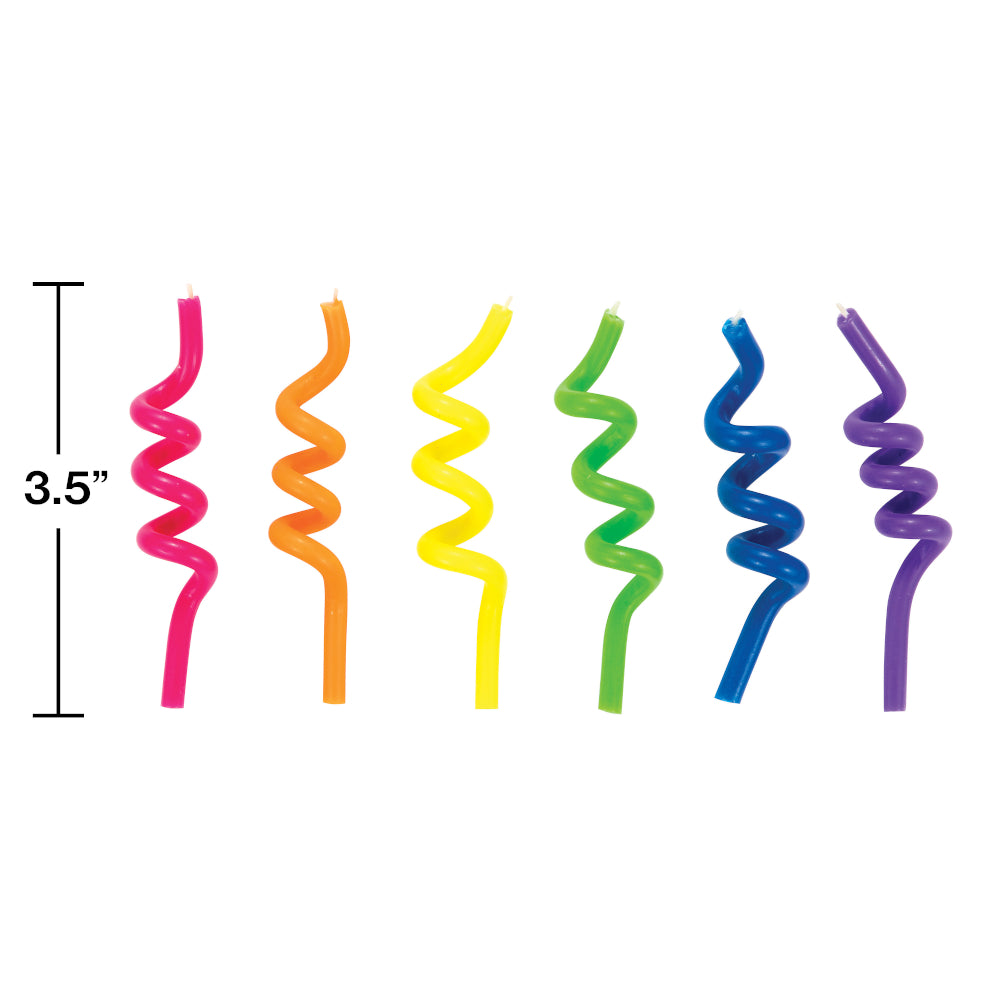 Multicolor Coil Birthday Candles 3.5" tall | The Party Darling
