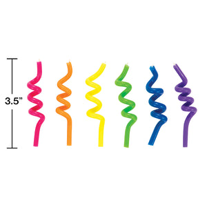 Multicolor Coil Birthday Candles 3.5" tall | The Party Darling