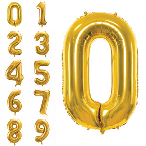 34" Giant Gold Number Balloon 0-9 | The Party Darling