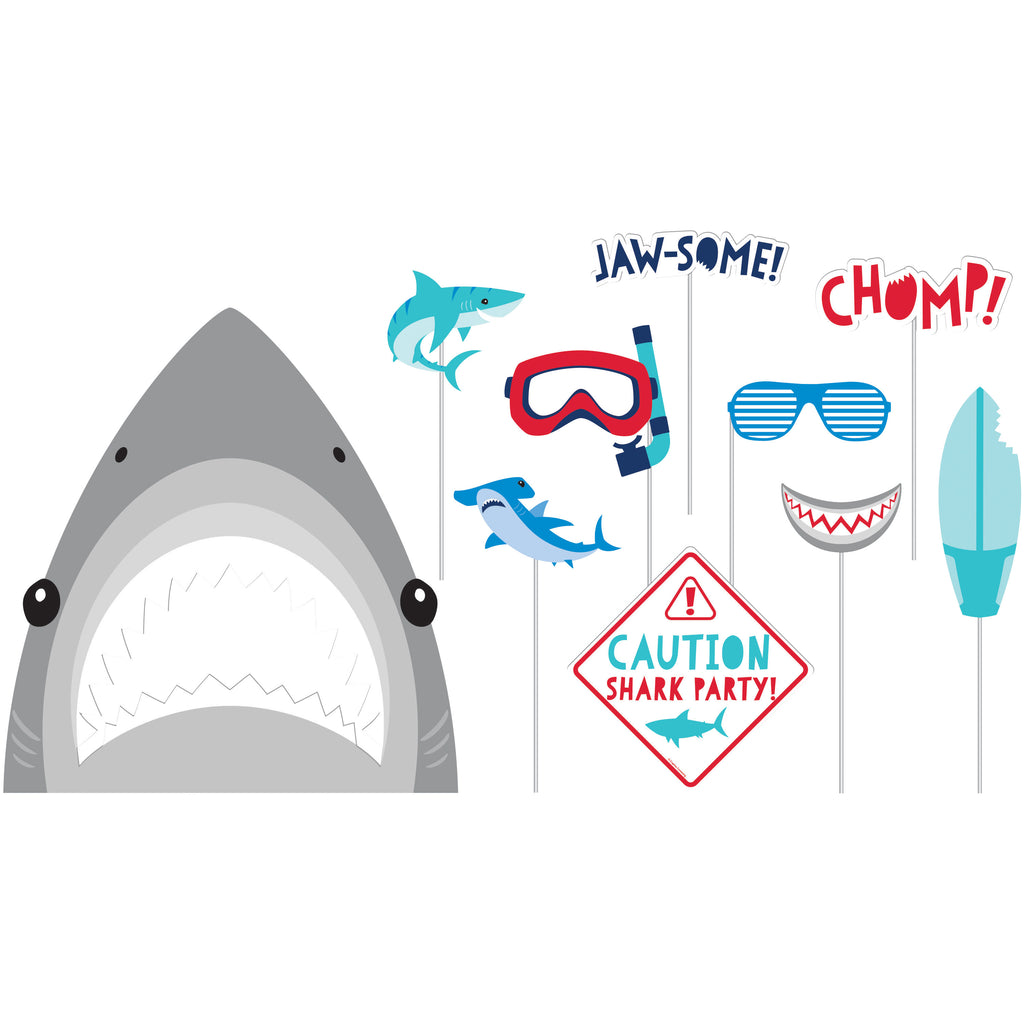 Shark Party Photo Booth Props 10ct | The Party Darling for Free Printable Alice In Wonderland Photo Booth Props