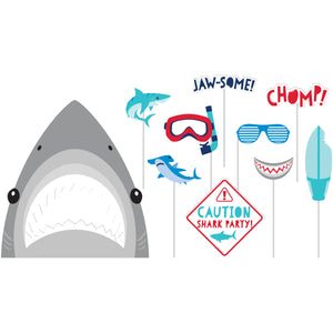 Shark Party Photo Booth Props 10ct