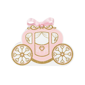 Pink & Gold Princess Carriage Favor Box