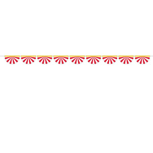 red and white bunting banner