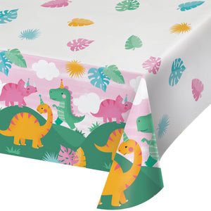 Girl Dinosaur Paper Table Cover | The Party Darling