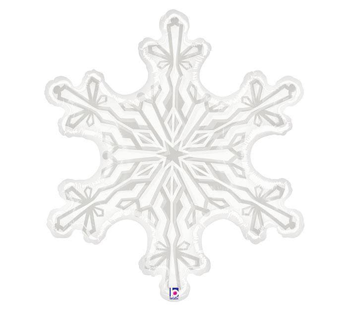 Giant Clear Snowflake Winter Balloon 38" | The Party Darling
