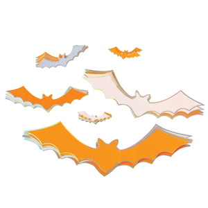 Orange & Pink Halloween Bat Wall Decorations 50ct | The Party Darling