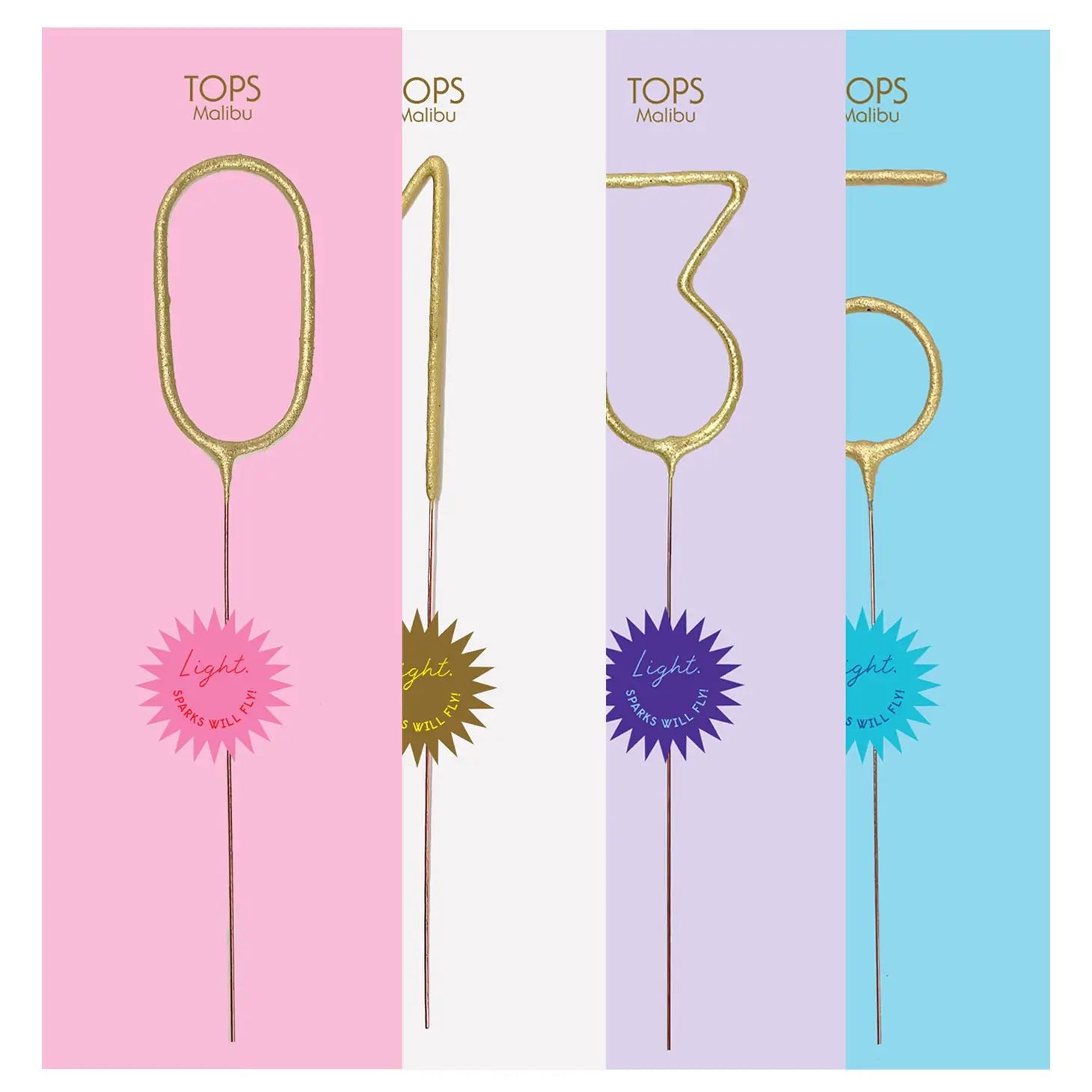 Giant Gold Number Sparkler 0-9 | The Party Darling