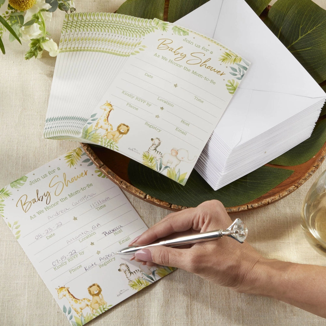 Safari Baby Shower Invitation &amp; Thank You Card Bundle | The Party Darling