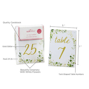 Botanical Garden Wedding Table Numbers (1-25) - The Party Darling