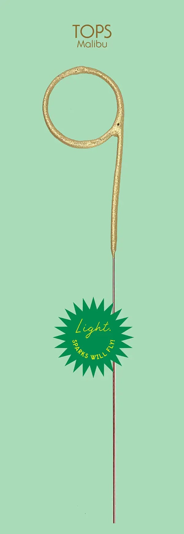 Giant Gold Number Sparkler 9