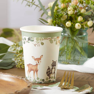 Woodland Baby Shower Cups 16ct - The Party Darling