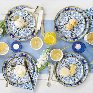Amalfi Blues Lunch Plates 10ct - The Party Darling