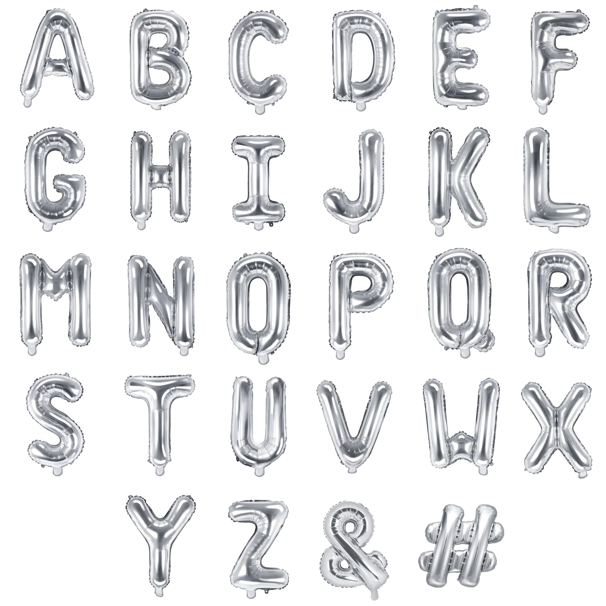 Air-Filled Silver Letter Balloons 13in | The Party Darling