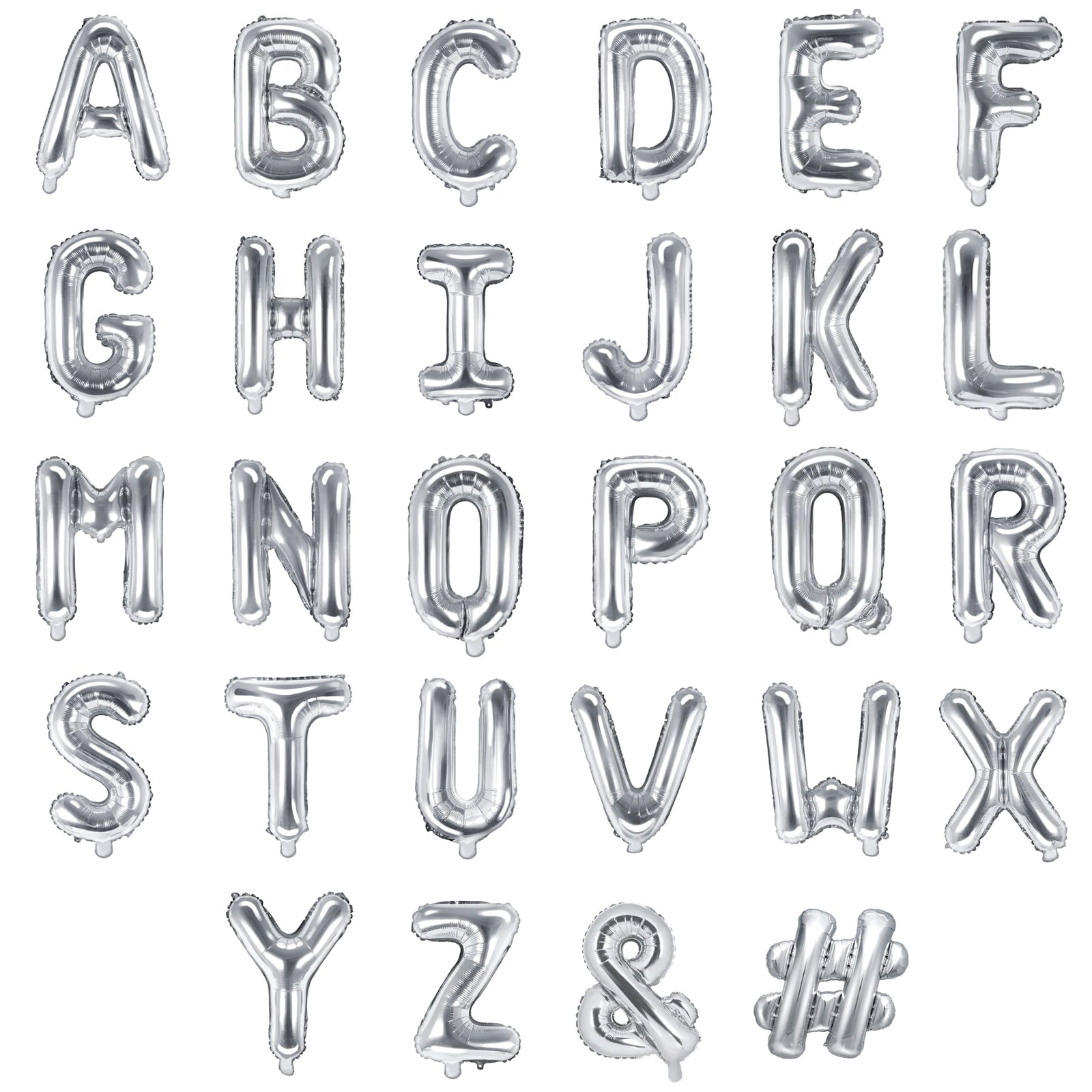 Air-Filled Silver Letter Balloon 13in | The Party Darling