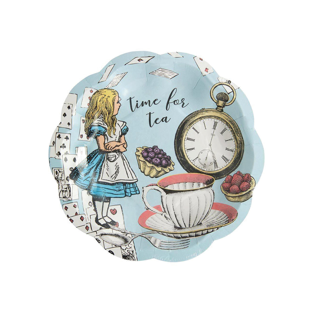 CAILESS Alice Birthday Party Decorations - Alice in Wonderland Party  Supplies 70pcs, Included Birthday Banner Tablecloth Paper Plates Cups  Tissues