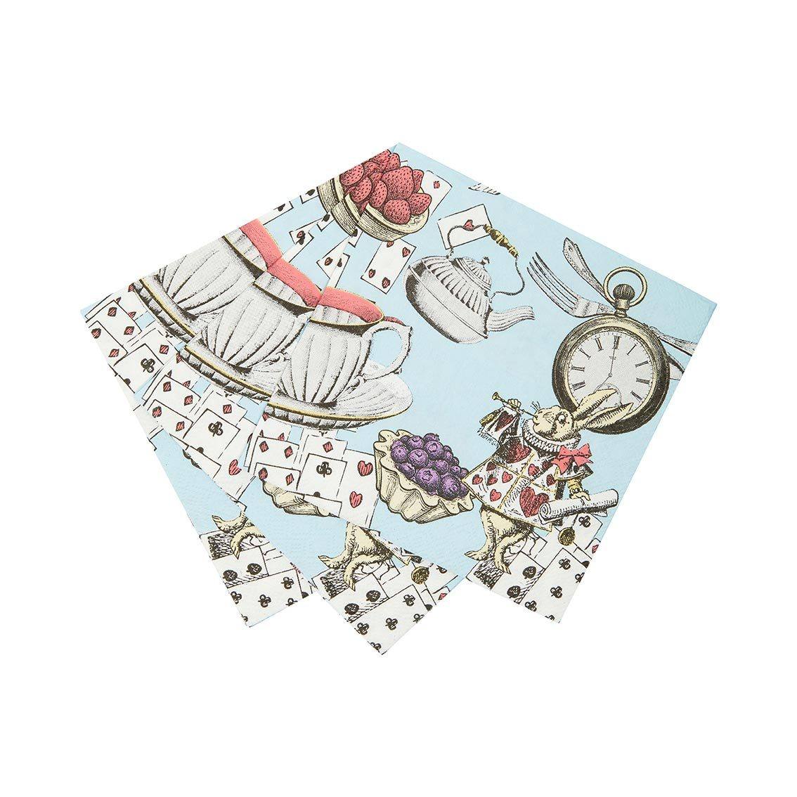 Alice in Wonderland Beverage Napkins 20ct - The Party Darling