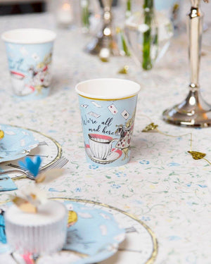 Alice in Wonderland Paper Cups 8ct - The Party Darling