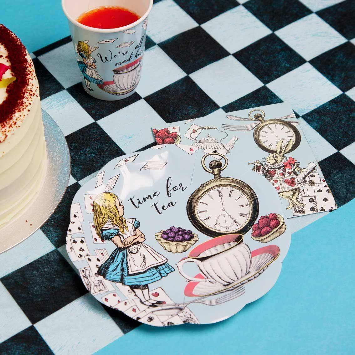 Alice in Wonderland Dessert Plates 12ct | The Party Darling