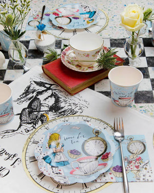 Alice in Wonderland Dessert Plates 12ct - The Party Darling