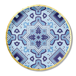 Amalfi Blues Lunch Plates 10ct | The Party Darling