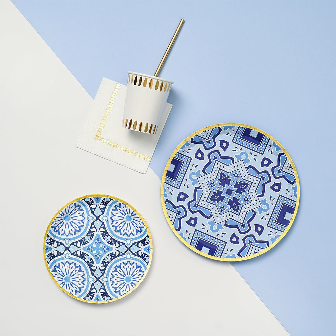 Amalfi Blues Small Plates 10ct | The Party Darling