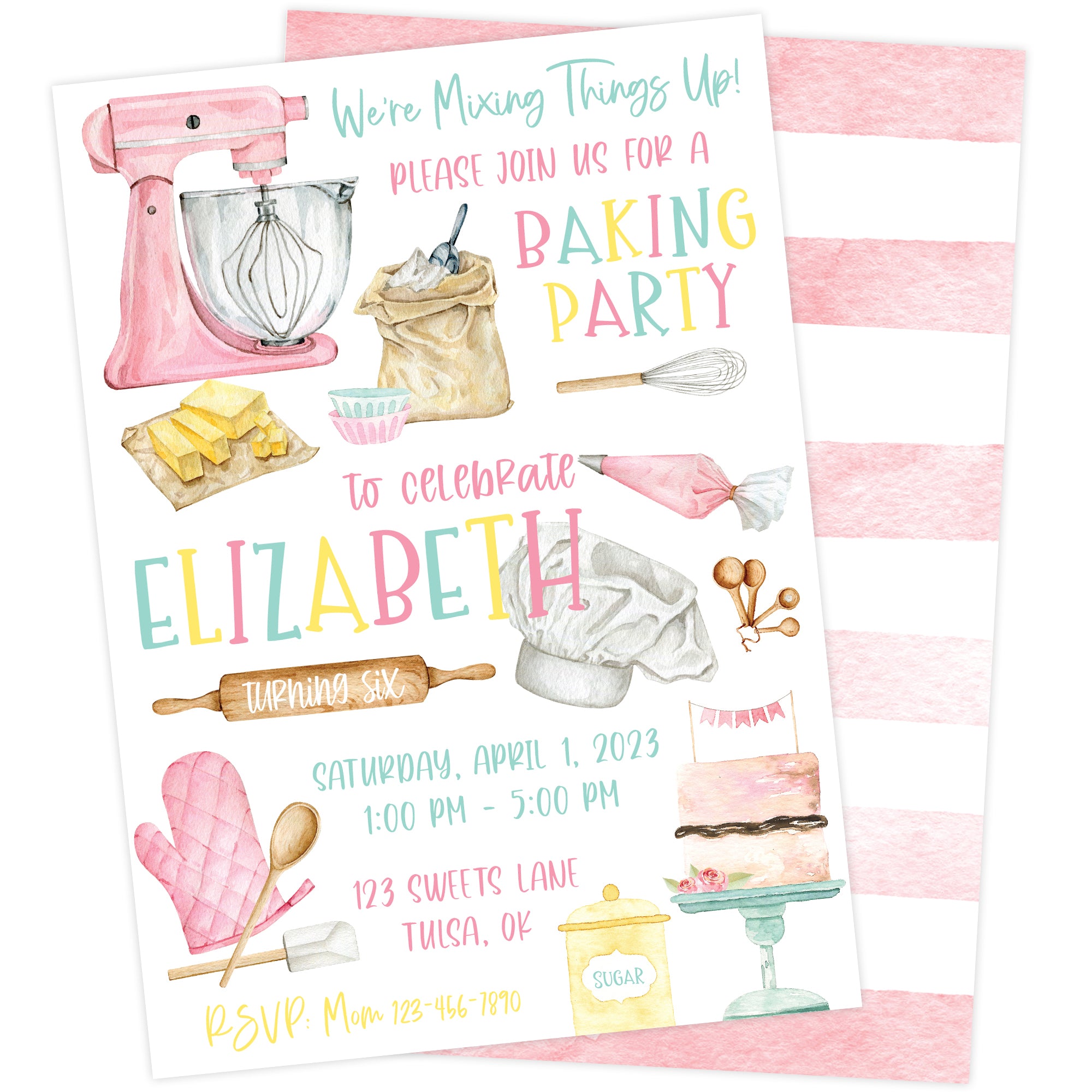 Baking Party Birthday Invitation | The Party Darling