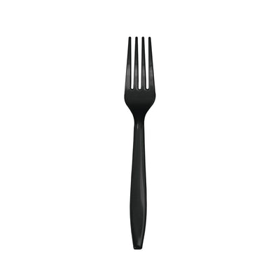 Black Plastic Forks 24ct