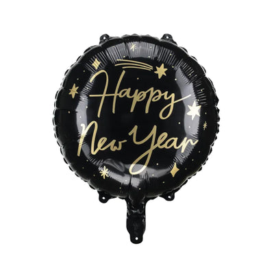 Black Happy New Year Foil Balloon