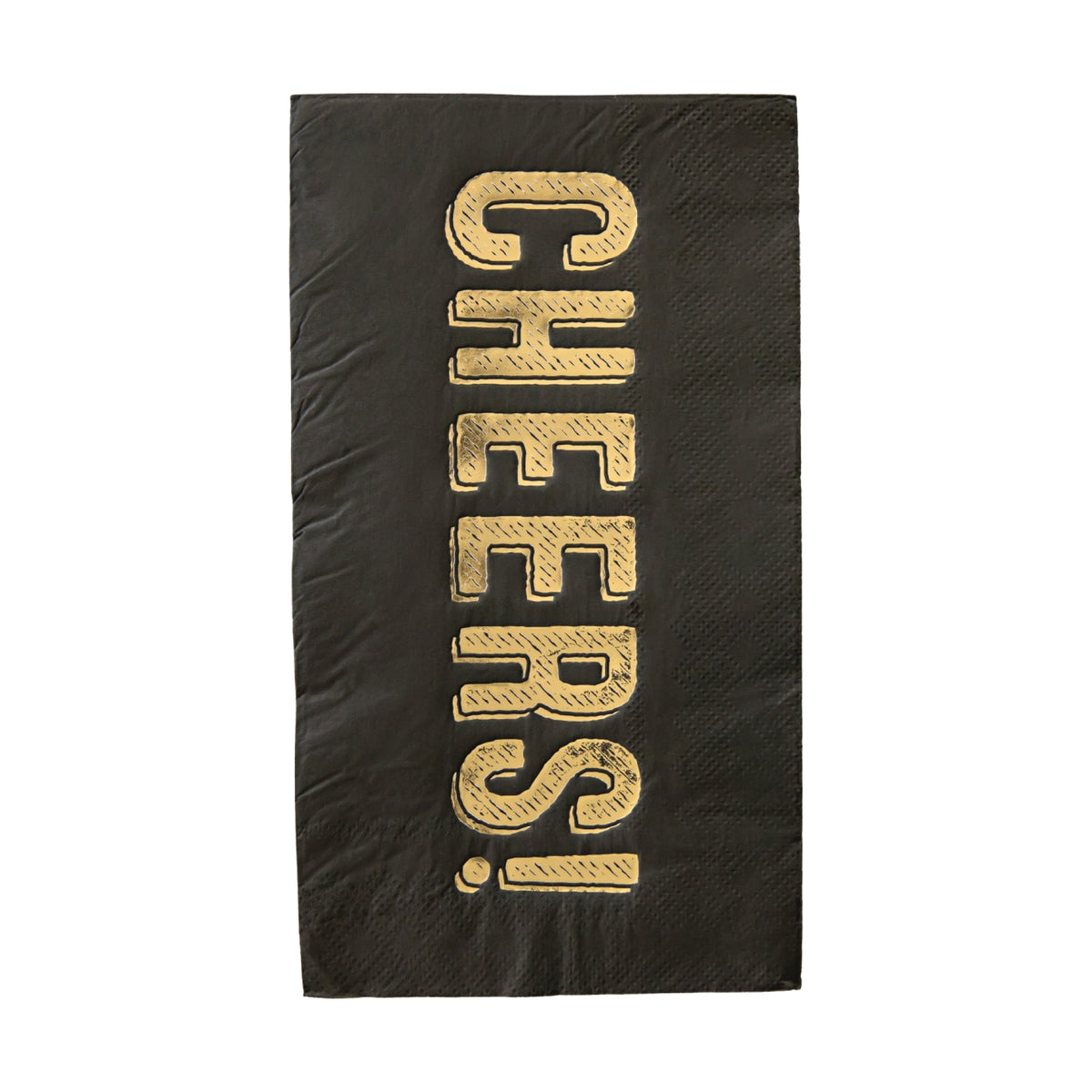 Black &amp; Gold Cheers Guest Towels 16ct | The Party Darling