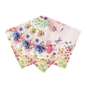 Pink Floral Bridal Cocktail Napkins 20ct | The Party Darling