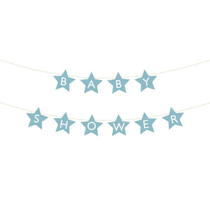 Blue Star Baby Shower Banner 9.5ft | The Party Darling
