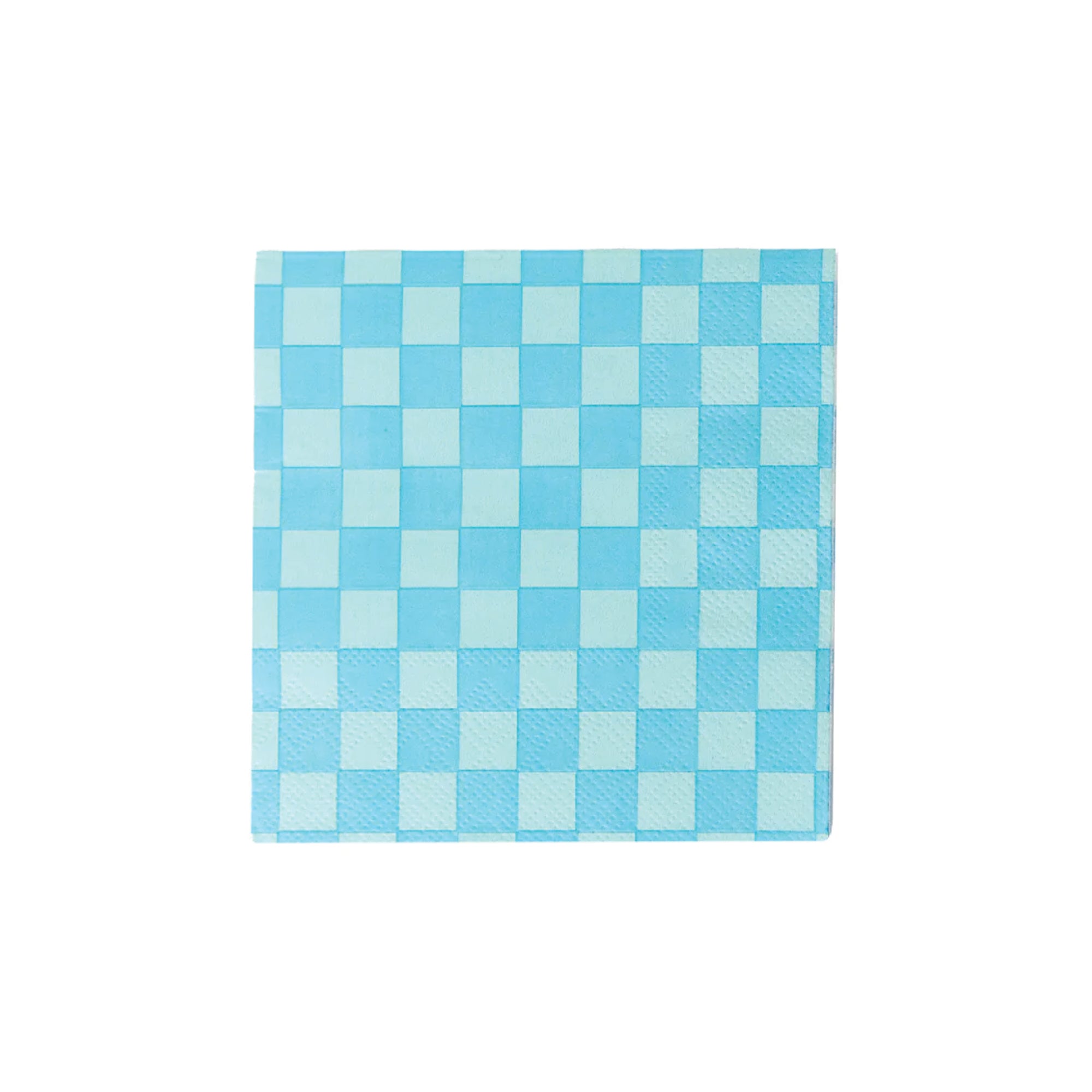 Blue Checkered Dessert Napkins 20ct | The Party Darling