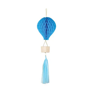 Blue Hot Air Balloon Honeycomb Decoration | The Party Darling