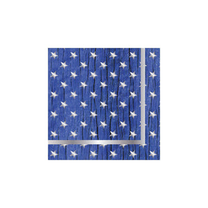 Blue Patriotic Star Cocktail Napkins 16ct | The Party Darling