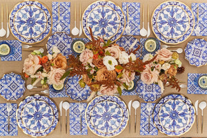 Blue Moroccan Wavy Dinner Plates - The Party Darling