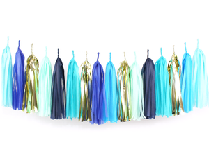 Blue Party Tassel Garland Kit | The Party Darling