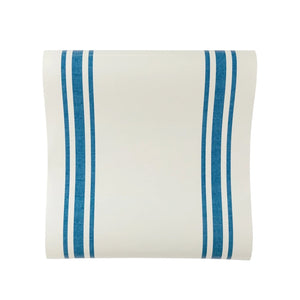 Blue & Cream Striped Paper Table Runner | The Party Darling