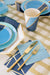 Blue & Gold Markle Cocktail Napkins 20ct | The Party Darling