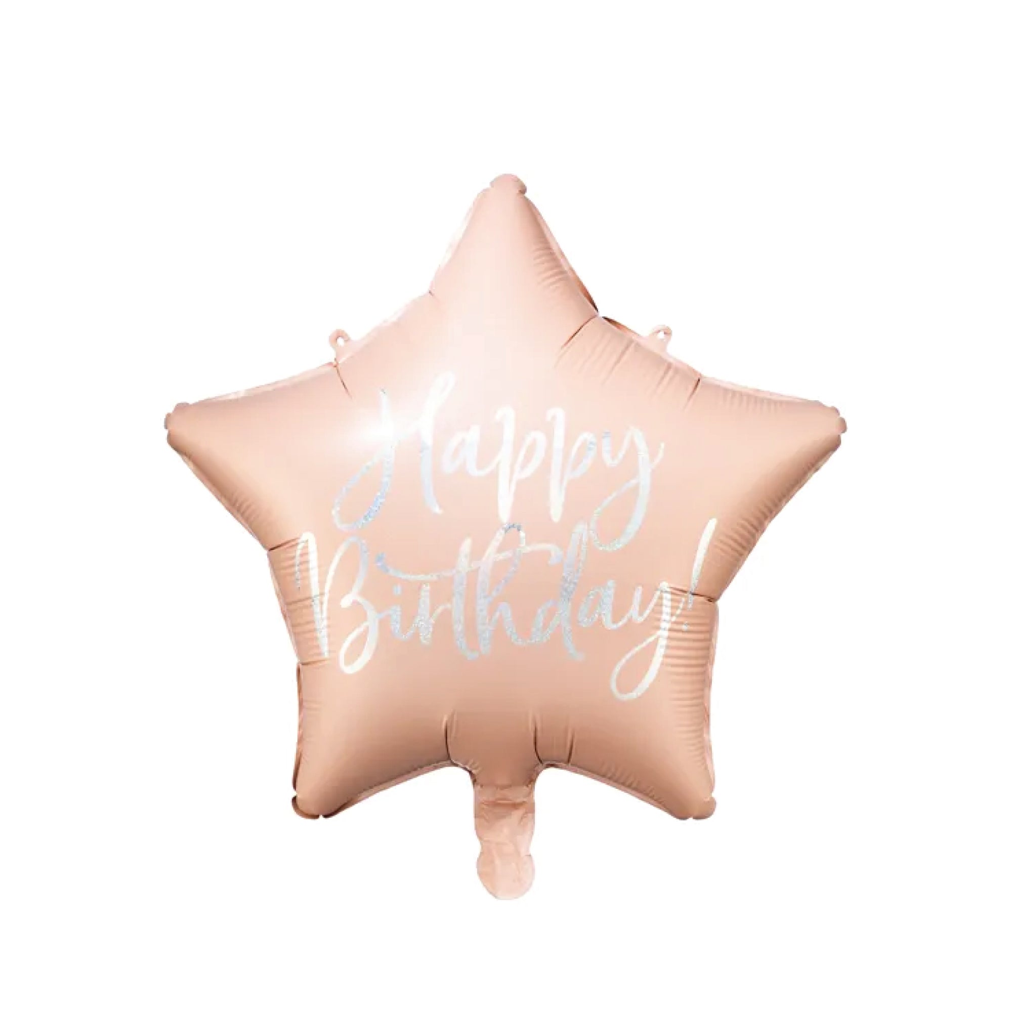 Blush Pink Happy Birthday Star Balloon 15.5in | The Party Darling