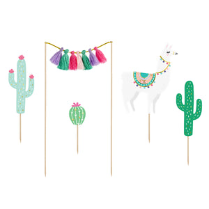 Boho Llama Fun Cake Toppers 5ct | The Party Darling