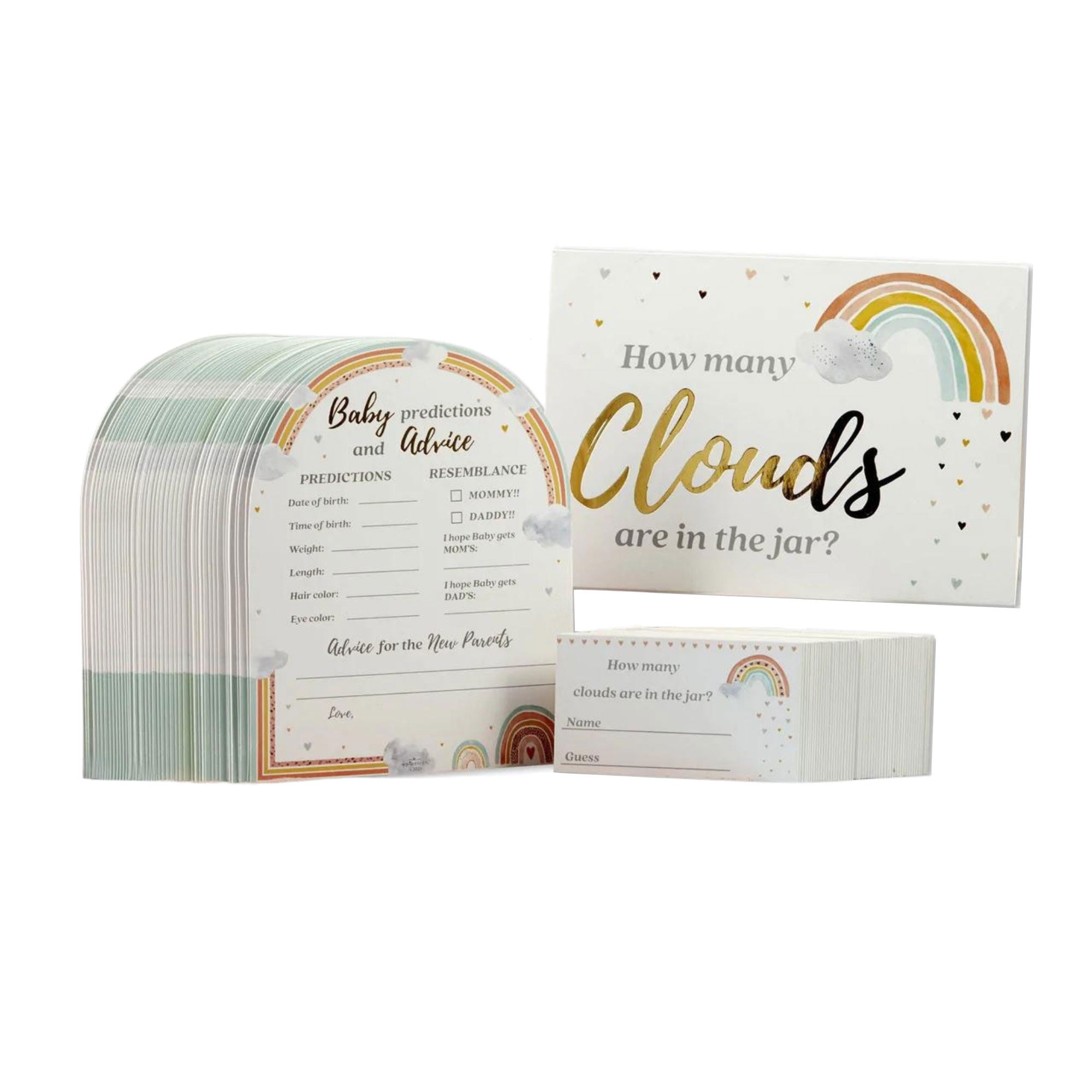 Boho Rainbow Baby Shower Advice Cards & Baby Shower Game | The Party Darling