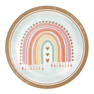 Boho Rainbow Lunch Plates 8ct | The Party Darling