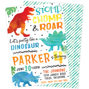 Dino-Mite Birthday Party Invitation | The Party Darling