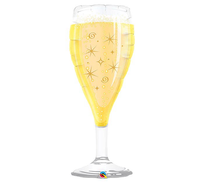 Bubbly Champagne Glass Balloon 39in | The Party Darling