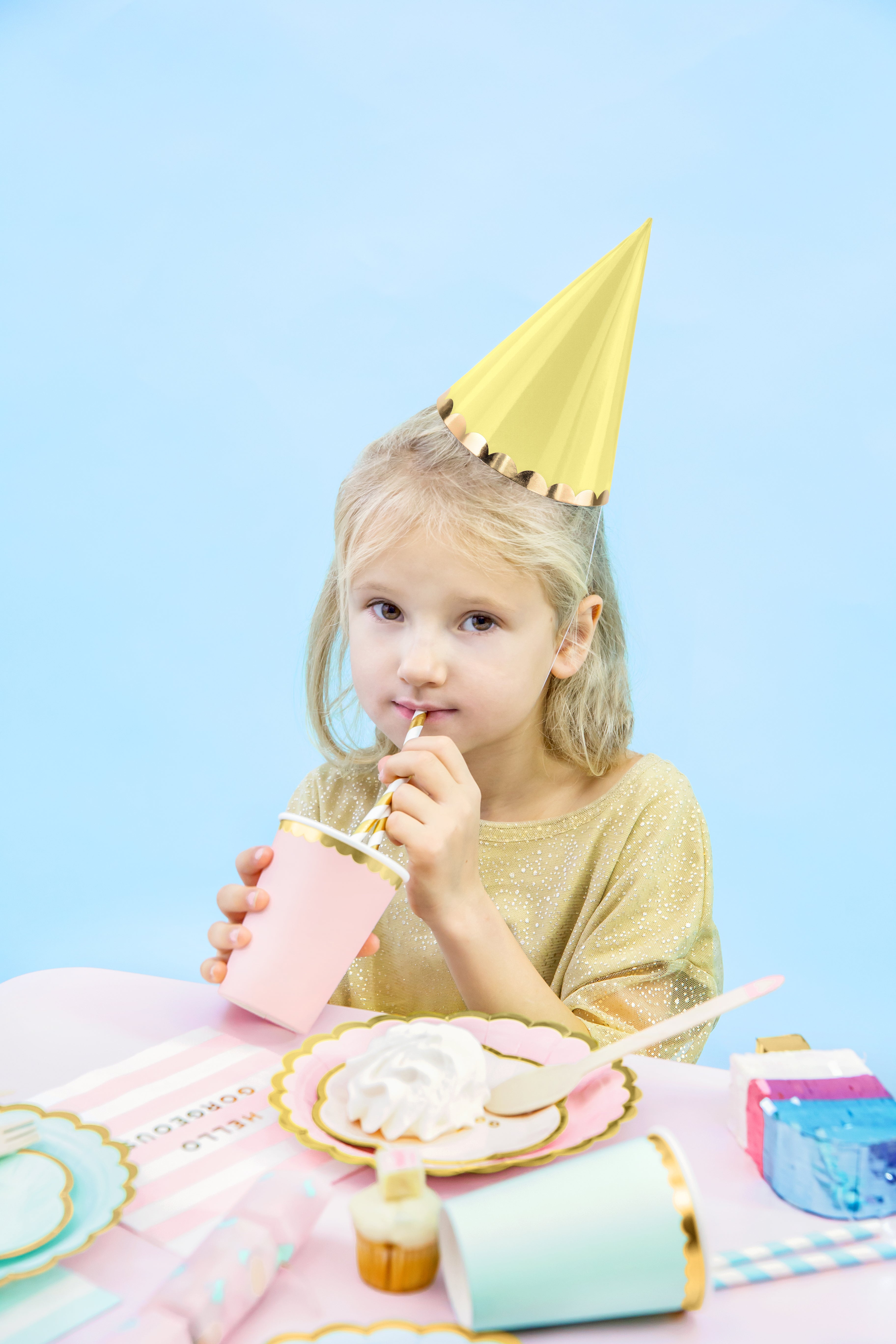 Assorted Pastel Party Hats 6ct - The Party Darling